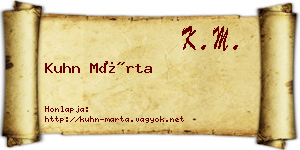 Kuhn Márta névjegykártya
