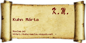 Kuhn Márta névjegykártya