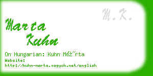 marta kuhn business card